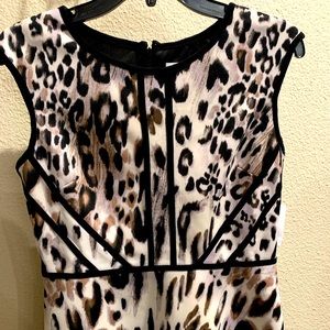 NWT- Studio One cap sleeve animal print dress